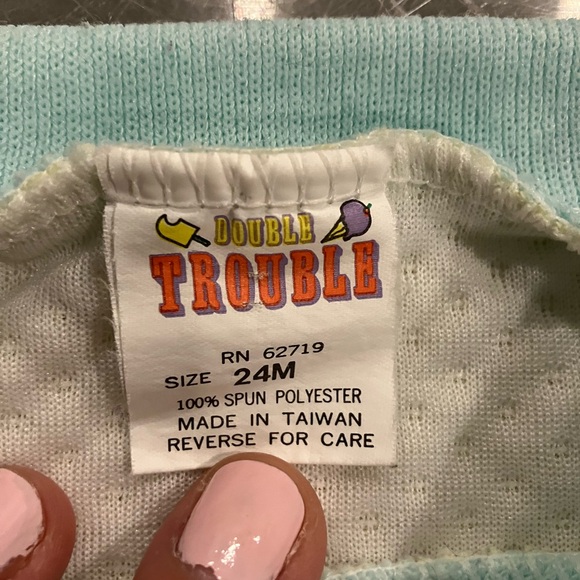 Vintage 24 Month Double Trouble 80s Sweatshirt - Picture 2 of 6